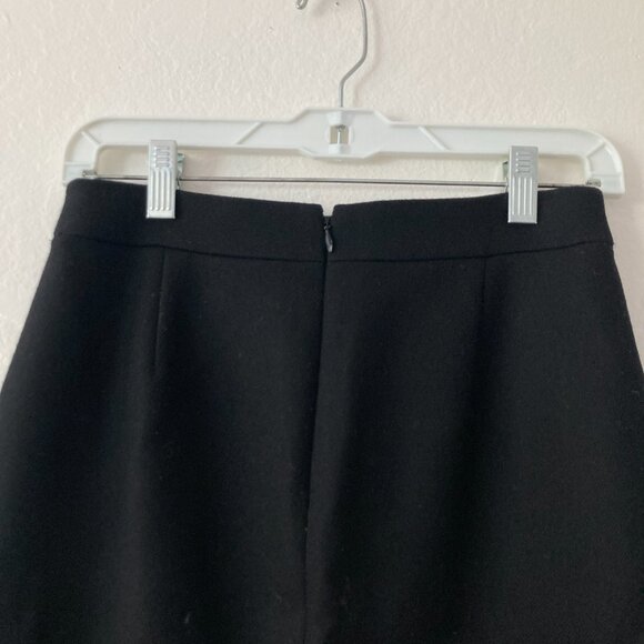 J Crew 100% Wool Black No. 2 Pencil Skirt Classic Minimalist Office City Size 0 - Picture 6 of 10
